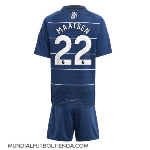Camiseta Aston Villa Ian Maatsen #22 Tercera Equipación Replica 2024-25 para niños mangas cortas (+ Pantalones cortos)